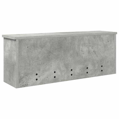 Vegghengt kleshenger Betonggrå 80 x 20 x 30 cm Konstruert tre