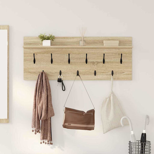 Hallmøbel Vegghengt kleshenger Sonoma Eik 100 x 40 x 12 cm