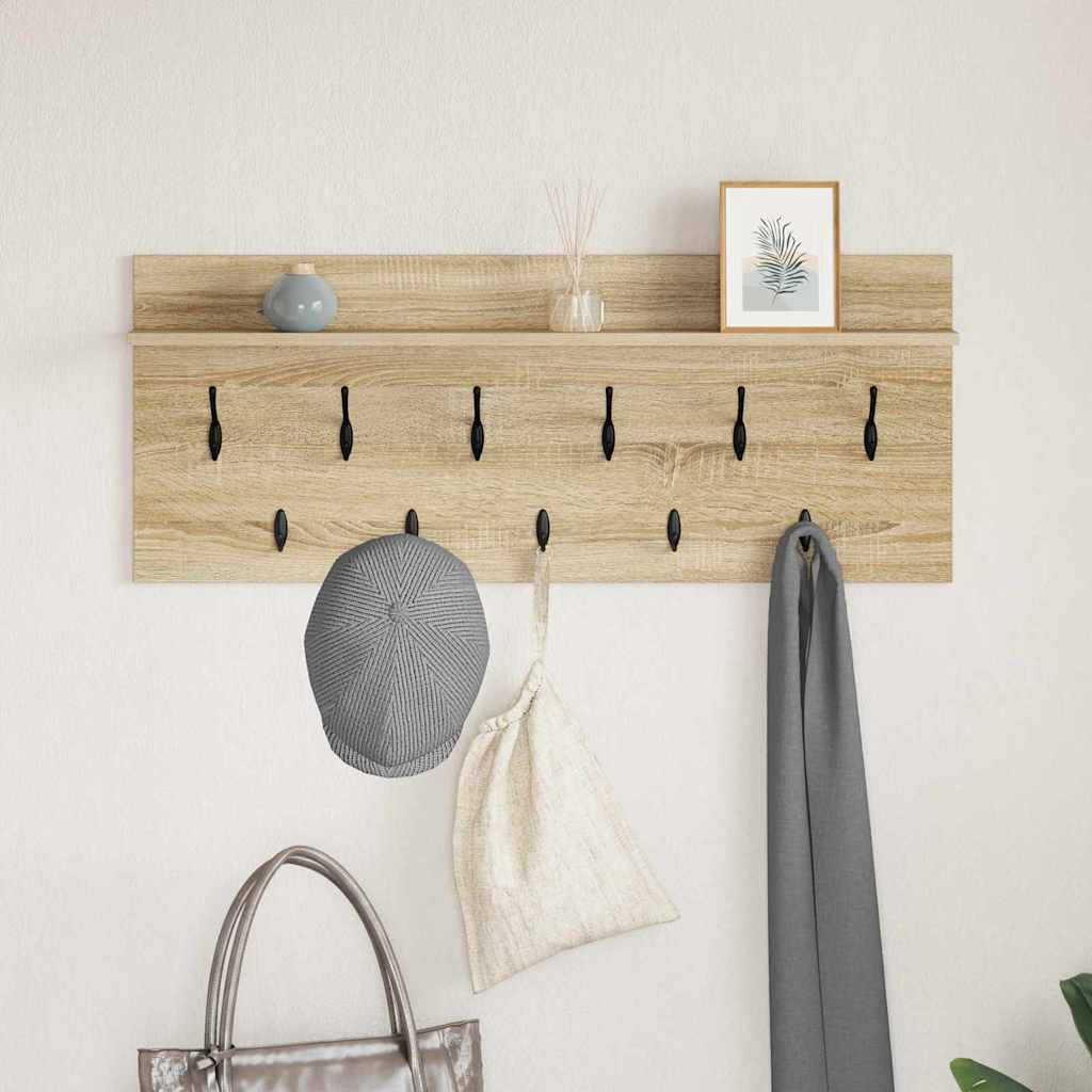 Hallmøbel Vegghengt kleshenger Sonoma Eik 100 x 40 x 12 cm