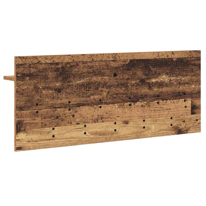Vegghengt kleshenger med hylle Gammelt tre 100 x 40 x 12 cm