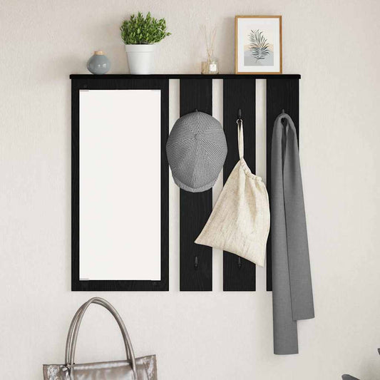 Hallmøbel Vegghengt kleshenger Svart Eik 84 x 10 x 80 cm