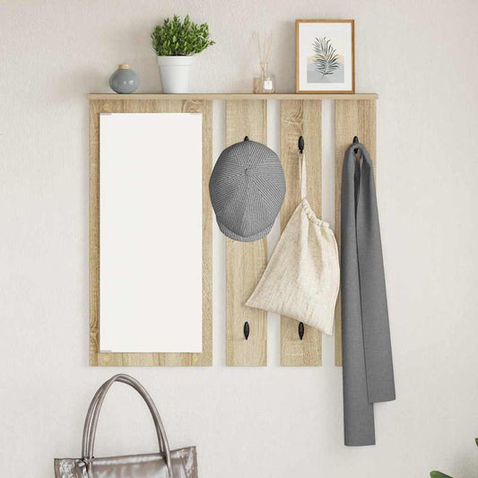 Hallmøbel Vegghengt kleshenger Sonoma Eik 84 x 10 x 80 cm