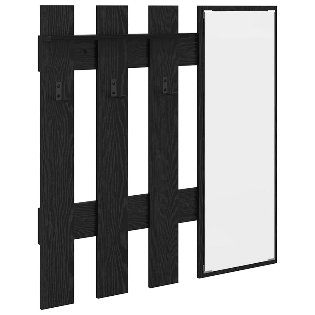 Vegghengt kleshenger Svart Eik 100 x 10 x 100 cm Konstruert tre