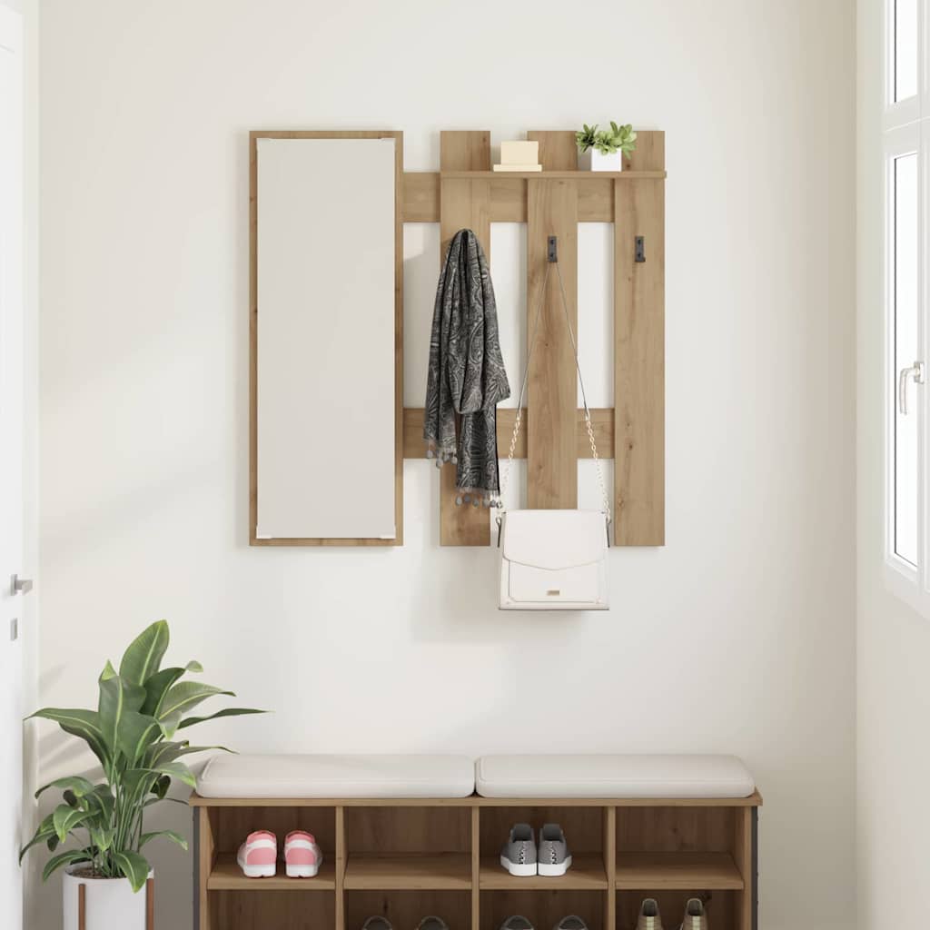 Vegghengt kleshenger Veggmontert Artisan Eik 100 x 10 x 100 cm