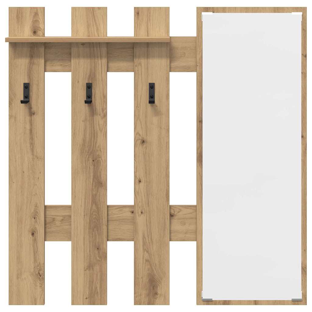 Vegghengt kleshenger Veggmontert Artisan Eik 100 x 10 x 100 cm