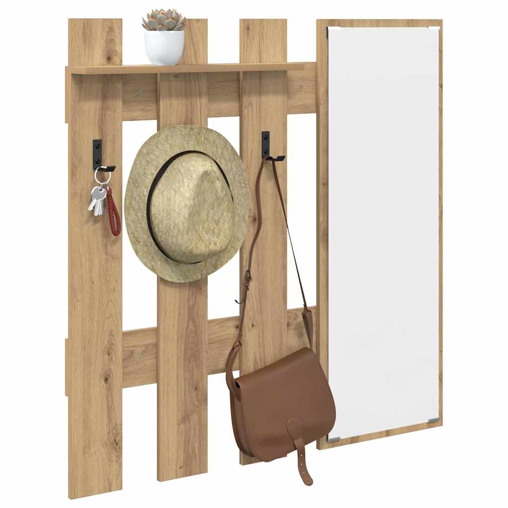 Vegghengt kleshenger Veggmontert Artisan Eik 100 x 10 x 100 cm