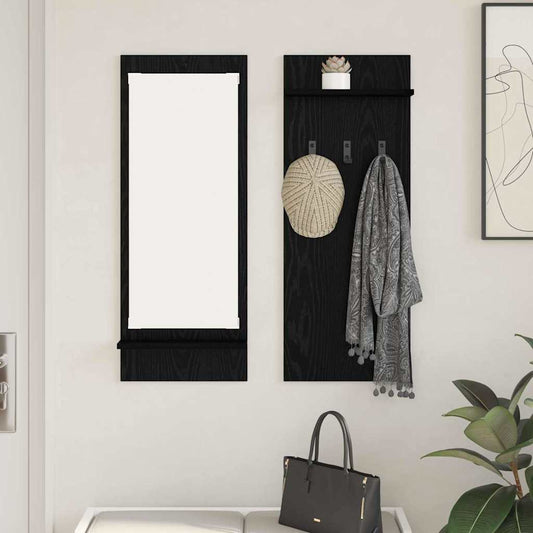 Hallmøbel Vegghengt kleshenger Svart Eik 70 x 10 x 90 cm