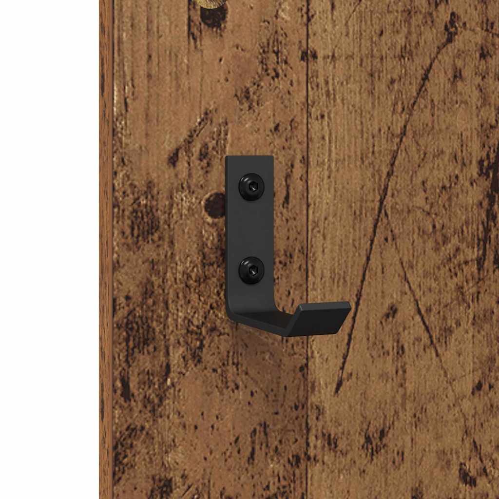 Vegghengt kleshenger Veggmontert Gammelt tre 96 x 1,5 x 90 cm