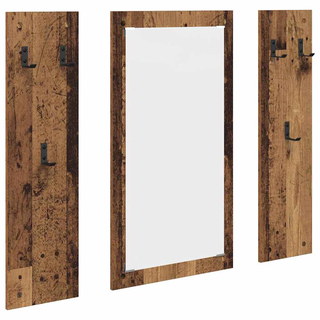 Vegghengt kleshenger Veggmontert Gammelt tre 96 x 1,5 x 90 cm