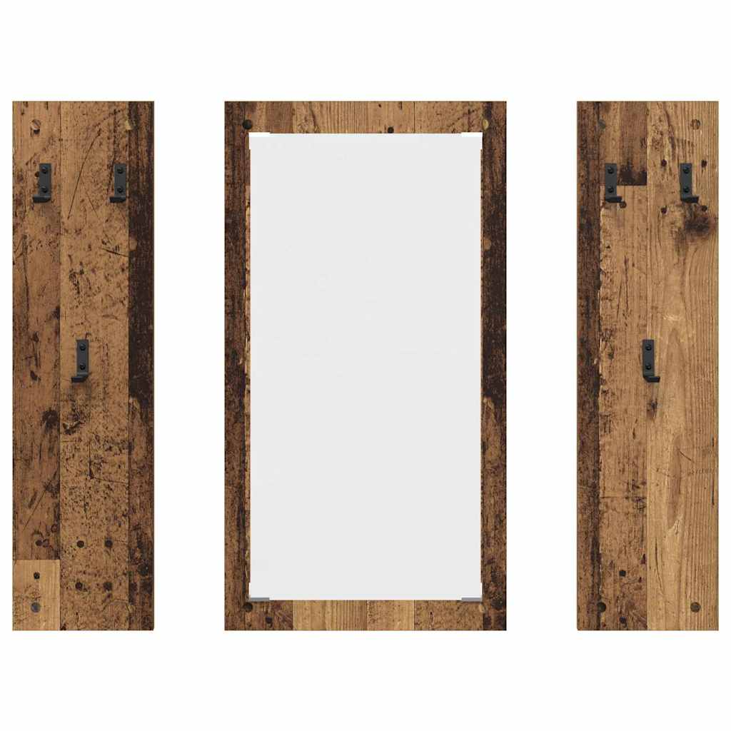 Vegghengt kleshenger Veggmontert Gammelt tre 96 x 1,5 x 90 cm