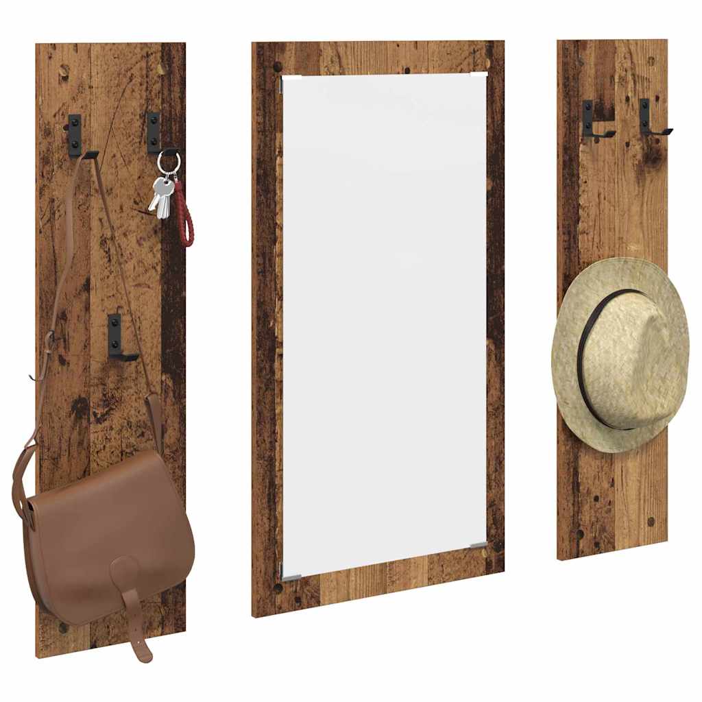 Vegghengt kleshenger Veggmontert Gammelt tre 96 x 1,5 x 90 cm
