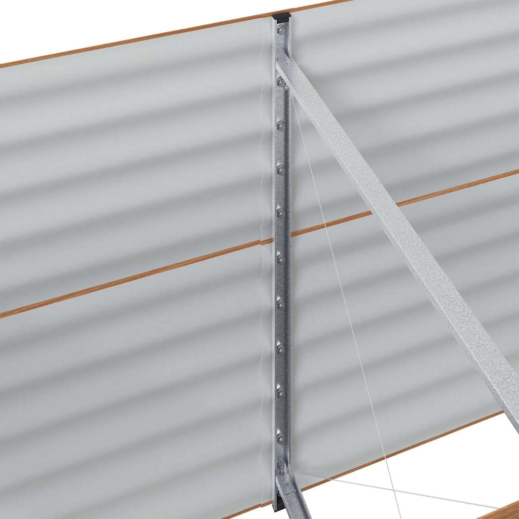 Hevet bed Brun 400 x 80 x 81 cm Stål