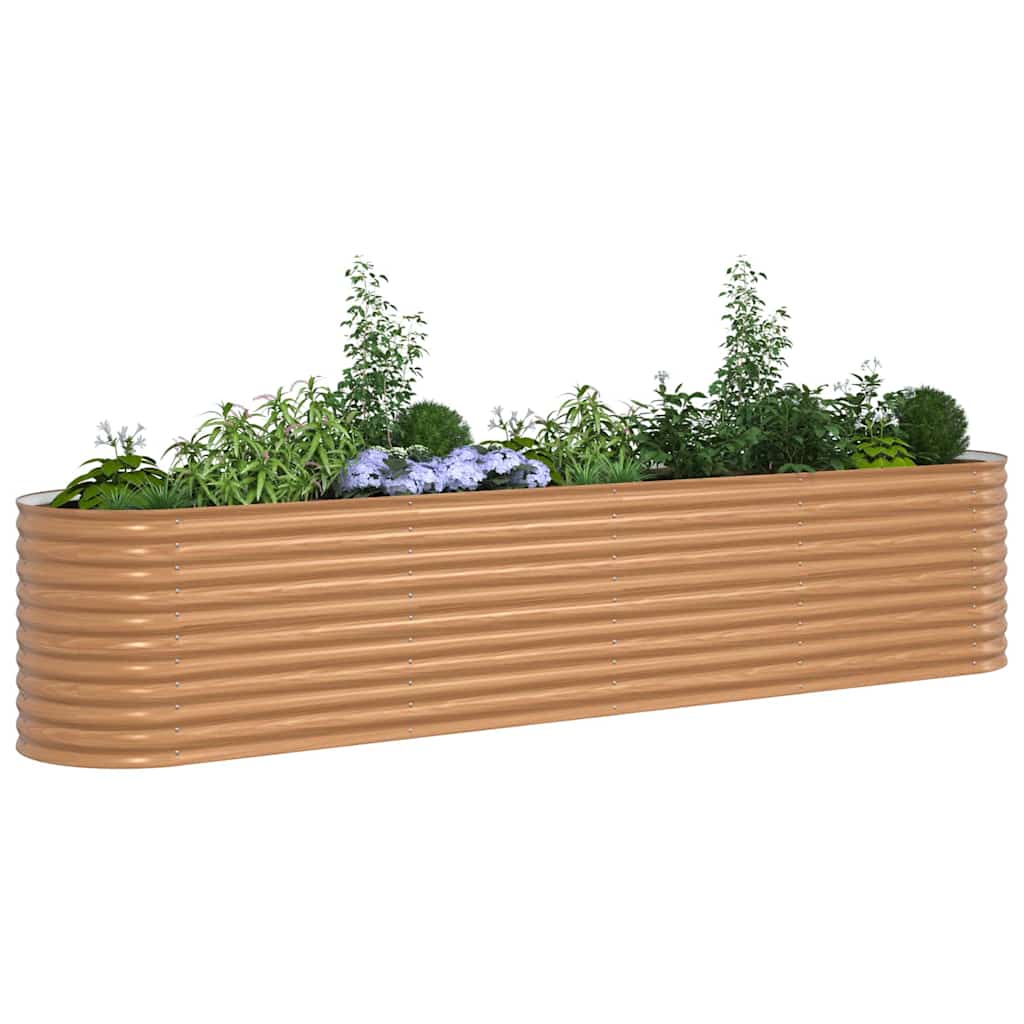Hevet bed Brun 400 x 80 x 81 cm Stål