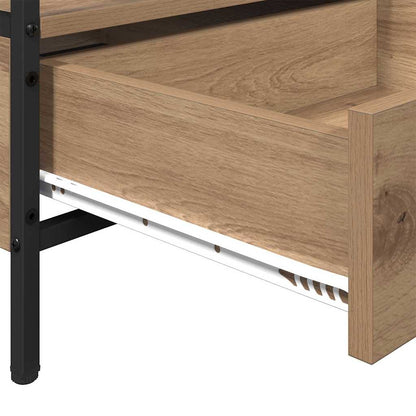 Salongbord Sofabord Artisan Eik med skuff med hylle 100 x 51 x 45 cm