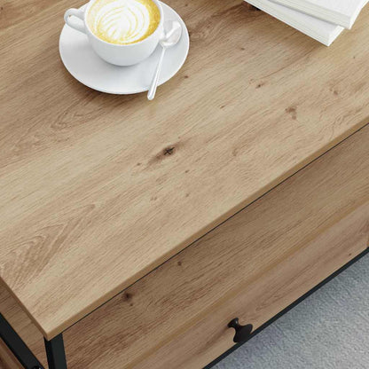 Salongbord Sofabord Artisan Eik med skuff med hylle 100 x 51 x 45 cm