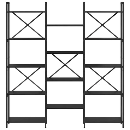 Bokhylle Svart eik 156 x 25 x 167.5 cm Konstruert tre