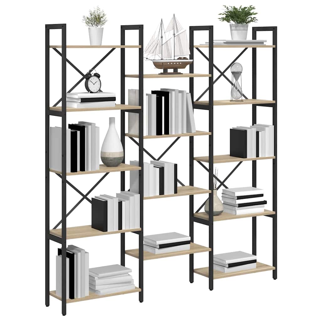 Bokhylle Sonoma eik 156 x 25 x 167.5 cm Konstruert tre