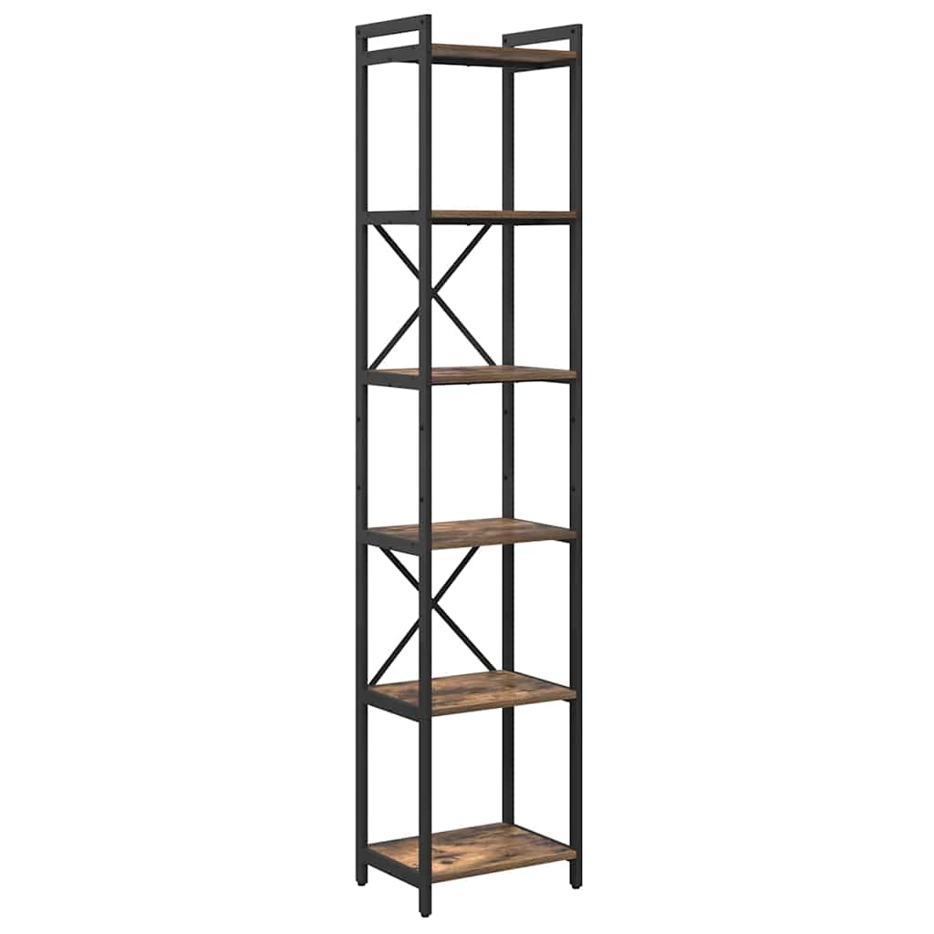 Bokhylle Røkt eik 40 x 30 x 188 cm Konstruert tre