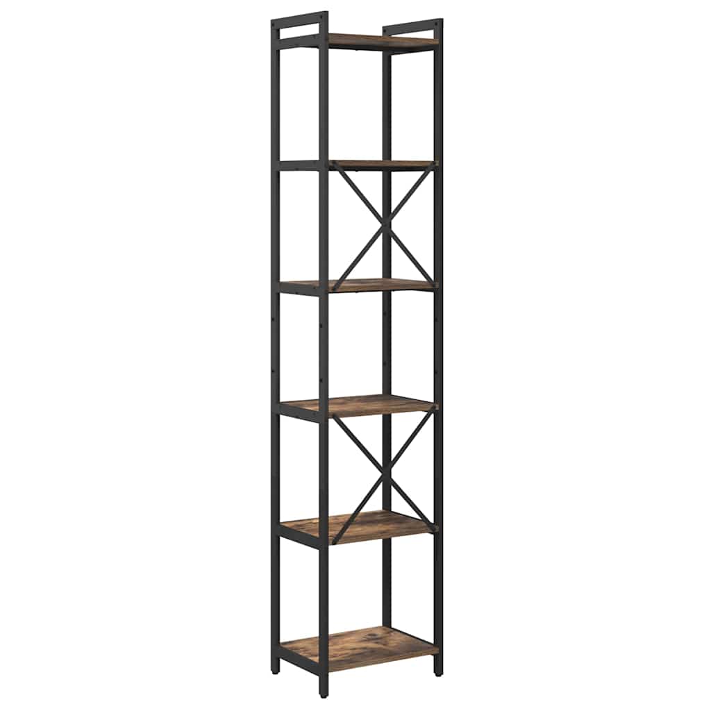 Bokhylle Røkt eik 40 x 30 x 188 cm Konstruert tre