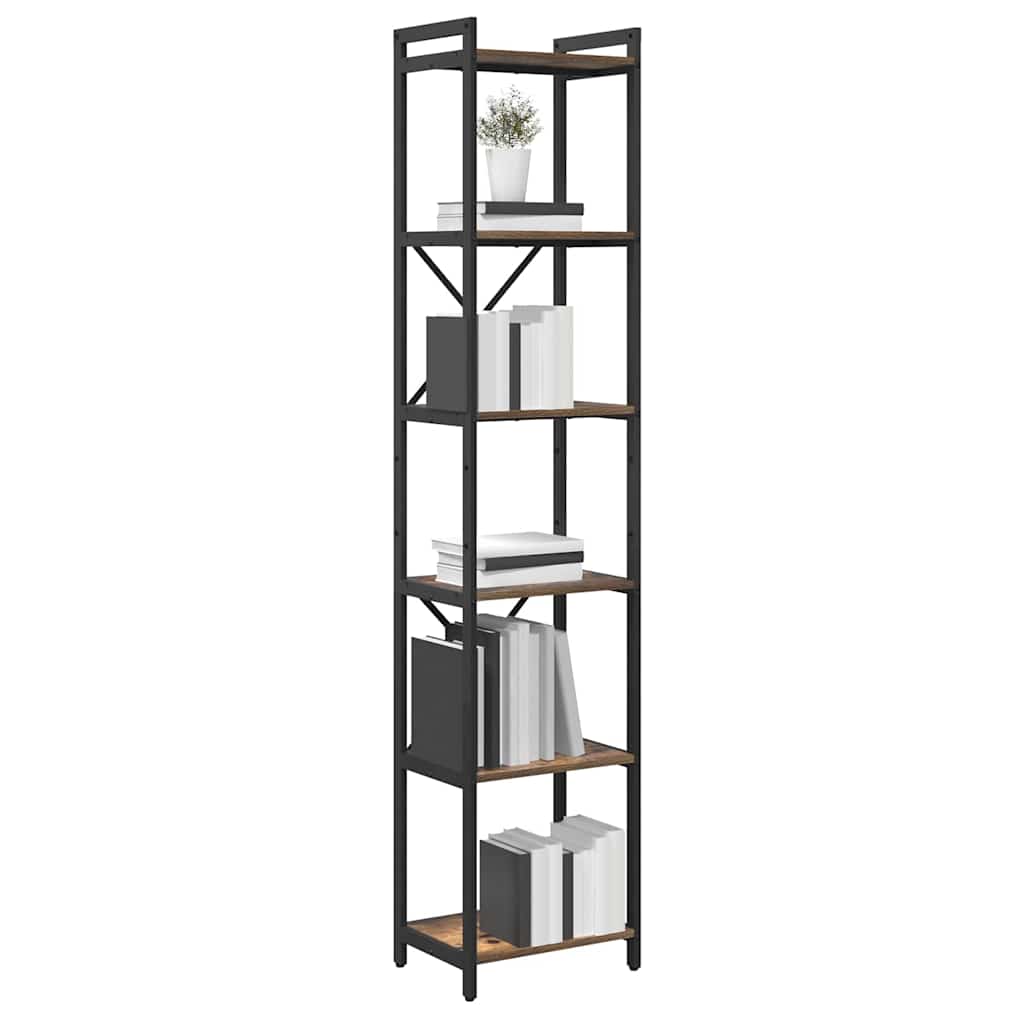 Bokhylle Røkt eik 40 x 30 x 188 cm Konstruert tre