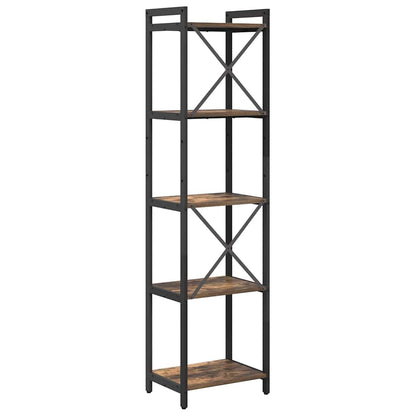 Bokhylle Røkt eik 40 x 30 x 153 cm Konstruert tre