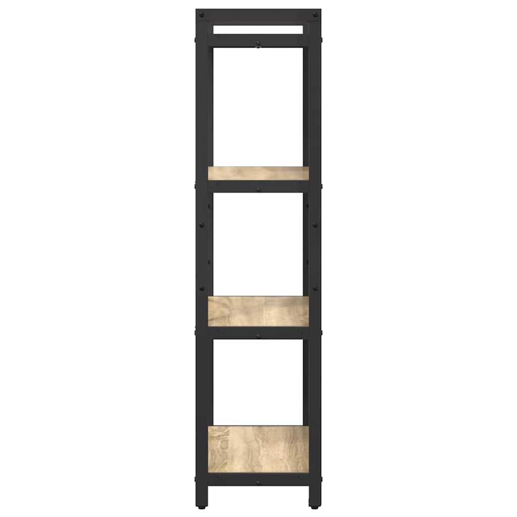 Bokhylle Sonoma eik 60 x 30 x 118 cm MDF og stål