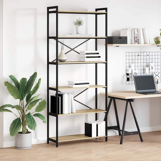 Bokhylle Sonoma eik 80 x 30 x 188 cm Konstruert tre