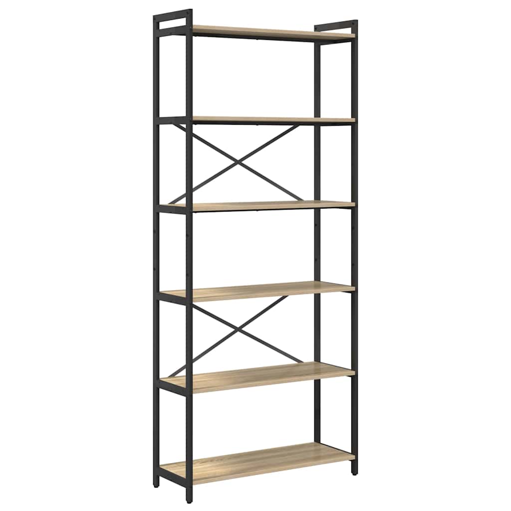 Bokhylle Sonoma eik 80 x 30 x 188 cm Konstruert tre