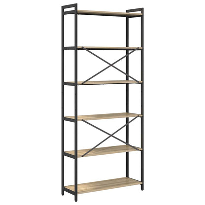 Bokhylle Sonoma eik 80 x 30 x 188 cm Konstruert tre