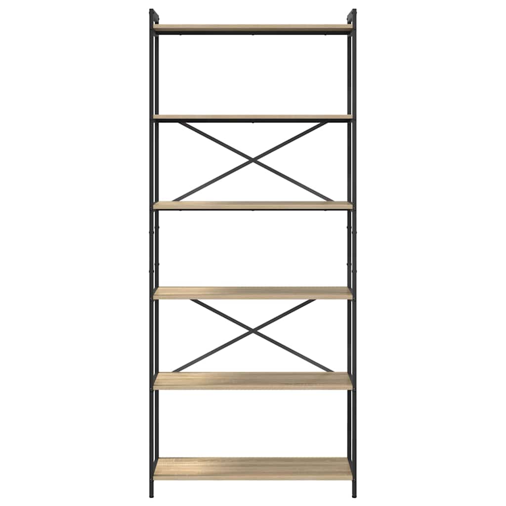 Bokhylle Sonoma eik 80 x 30 x 188 cm Konstruert tre