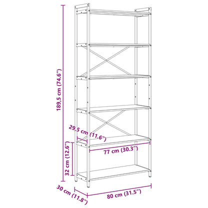 Bokhylle Sonoma Eik 40 x 30 x 85 cm