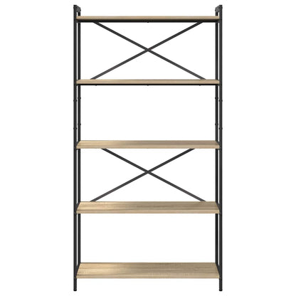 Bokhylle Sonoma eik 80 x 30 x 153 cm Konstruert tre