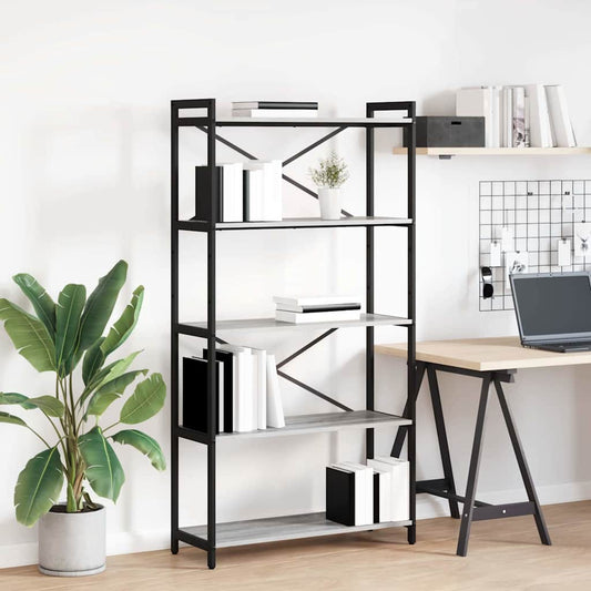 Bokhylle Grå sonoma 80 x 30 x 153 cm Konstruert tre