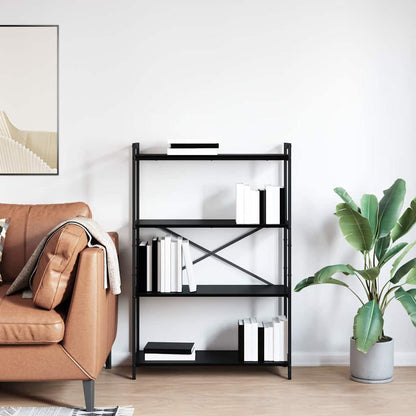Bokhylle Svart eik 80 x 30 x 118 cm Konstruert tre