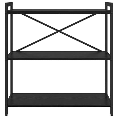 Bokhylle Svart eik 80 x 30 x 83 cm Konstruert tre