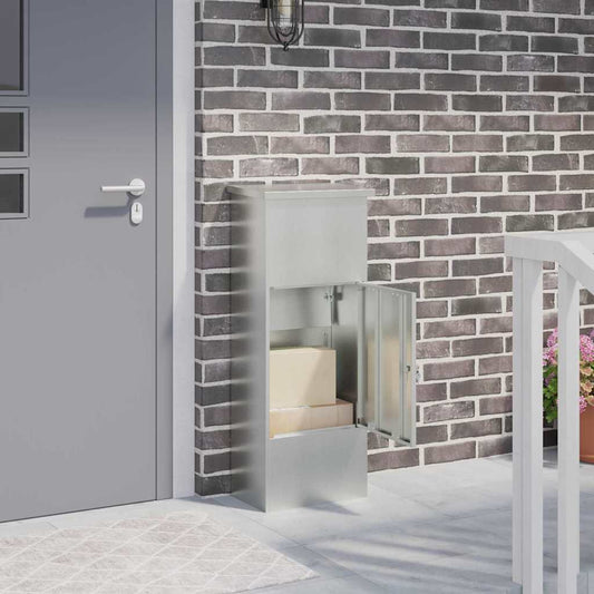 Postkasse Pakkeinnkast Svart 44,5 x 29 x 110,5 cm Galvanisert Stål