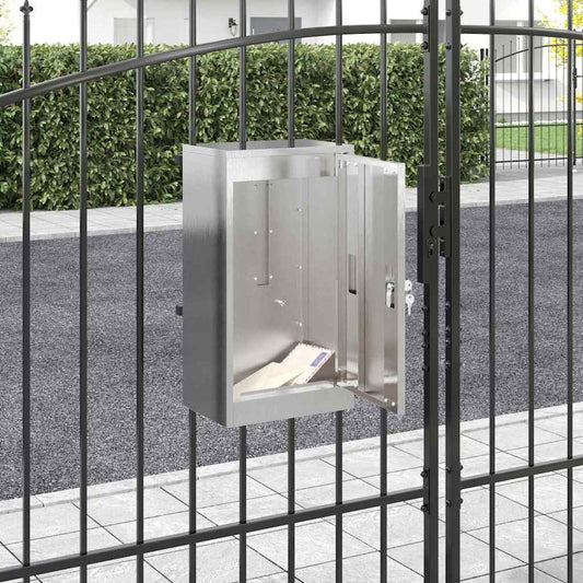 postkasse Svart 30 x 23 x 55 cm Rustfritt stål