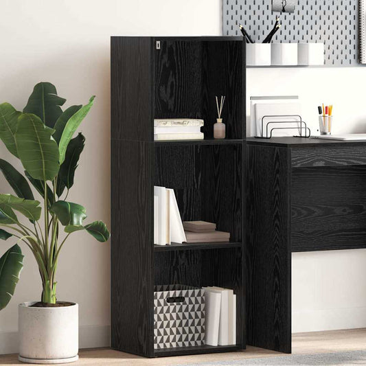 Bokhylle Svart eik 40 x 30 x 114 cm Konstruert tre