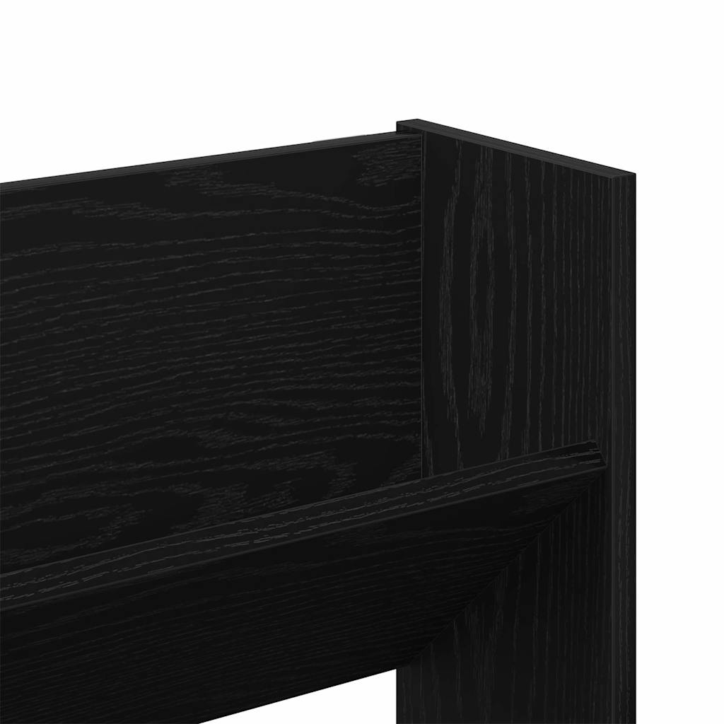 Sko Skap 2 pcs Svart Eik 83 x 18 x 60 cm Konstruert tre