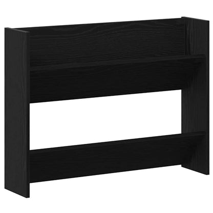 Sko Skap 2 pcs Svart Eik 83 x 18 x 60 cm Konstruert tre