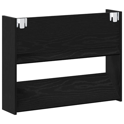 Sko Skap 2 pcs Svart Eik 83 x 18 x 60 cm Konstruert tre
