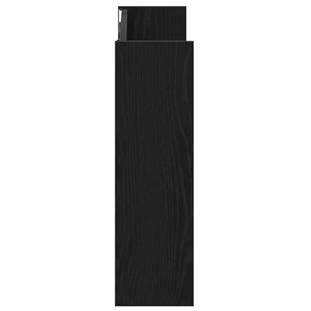 Sko Skap 2 pcs Svart Eik 83 x 18 x 60 cm Konstruert tre
