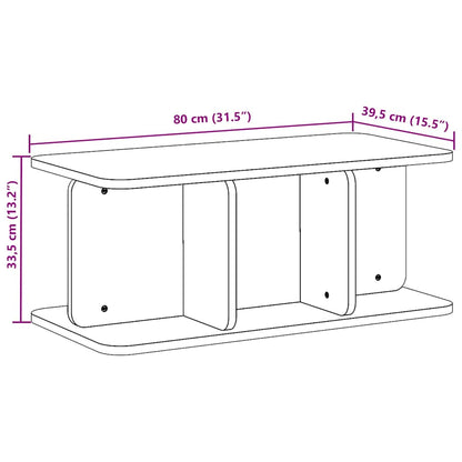 Salongbord Sofabord Tre Naturlig 80 x 39,5 x 33,5 cm Massiv furu tre