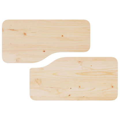Salongbord Sofabord Tre 2 stk Naturlig 100 x 69 x 35.5 cm Massiv furu tre