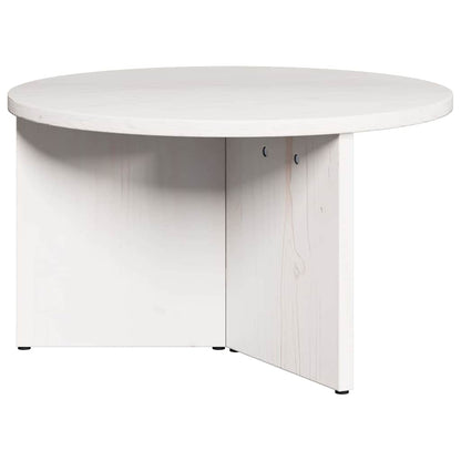 Salongbord Sofabord Hvit Sett 2 stk 49 x 49 x 28 cm Massiv furu tre