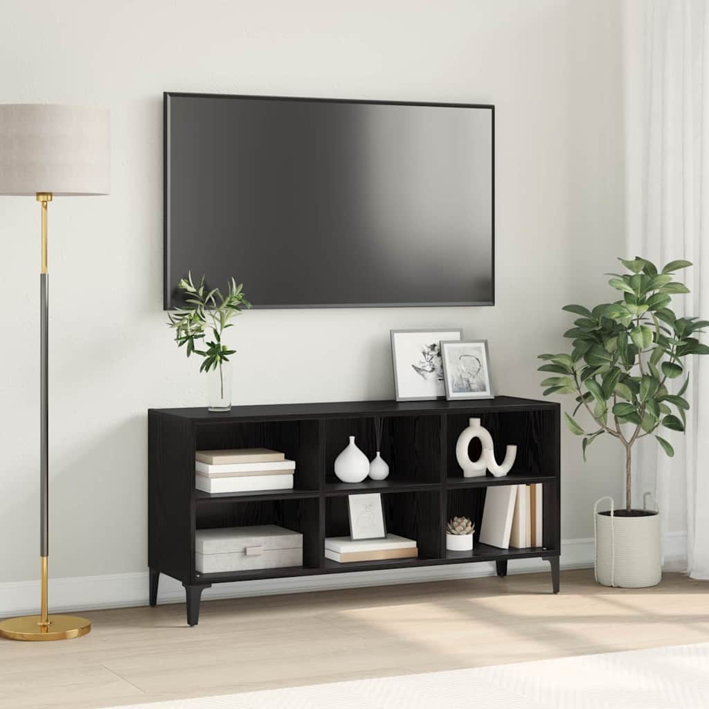 TV-benksett Veggmontert Svart 103,5 x 30 x 50 cm Konstruert tre