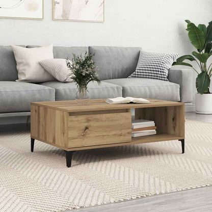 Salongbord Sofabord Artisan Eik med hylle 90 x 60 x 35 cm