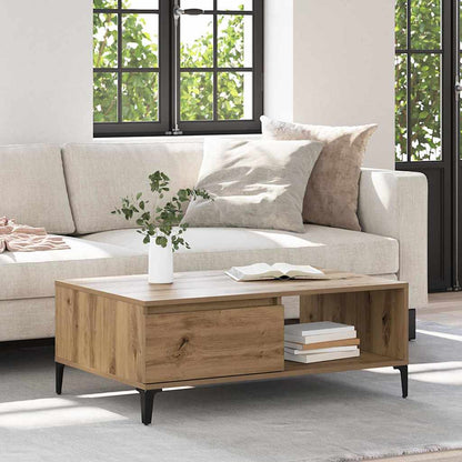 Salongbord Sofabord Artisan Eik med hylle 90 x 60 x 35 cm