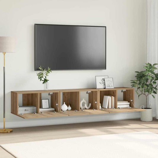 TV-Møbel Artisan Eik TV-skapsett Håndlaget Eik, Finer TV-Møbel Artisan Eik TV-skap Rektangulær