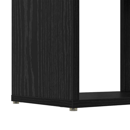 Bokhylle Svart eik Konstruert tre 60 x 24 x 124 cm
